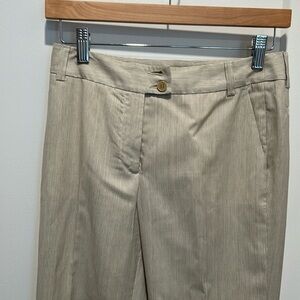 Etro Beige Pinstripe Trousers